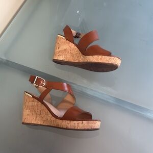 Franco Sarto Cork Wedge Sandals Platform Sandals Size 8